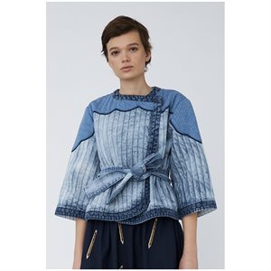 Stella Nova - Denim Quiltet Jakke - Denim Blue